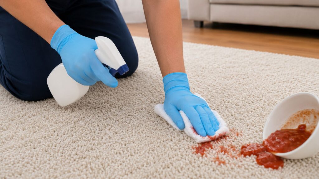 How To Get Tomato Sauce Out Of Carpet Without Leaving A Stain Behind
