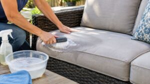 How to Clean Outdoor Couch Cushions Without Ruining the Fabric